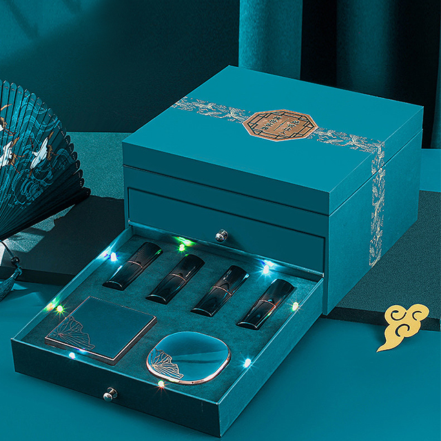 Custom Logo Magnetic Book-shaped Skincare Packaging Box Luxury Rigid Cardboard Cosmetic Gift Set Box For Beauty Brand