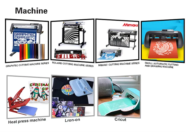 Clothing Decorate Design Heat Transfer Vinyl Colorful Cutting Transfer Film Htv for Plotter Cutter