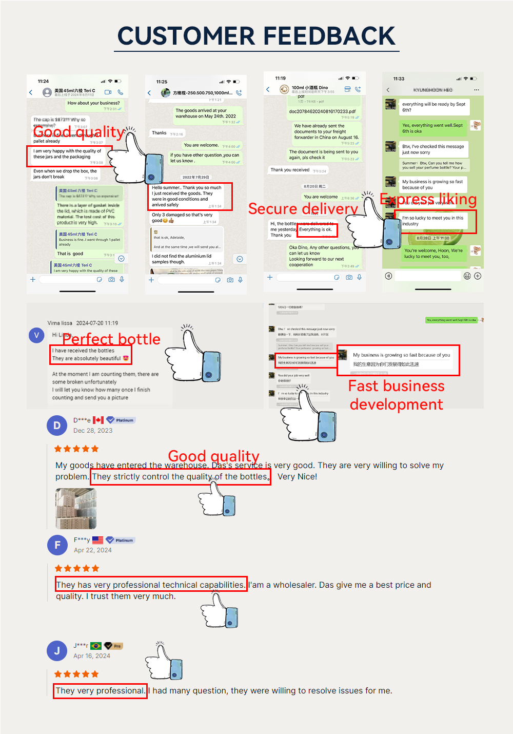 Positive client reviews