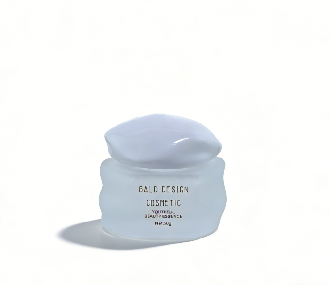 Luxury Glass Bottle Cream Jar Serum Pump Irregular Shape Creative Design Meteorite Cap Cosmetic Packaging Skincare