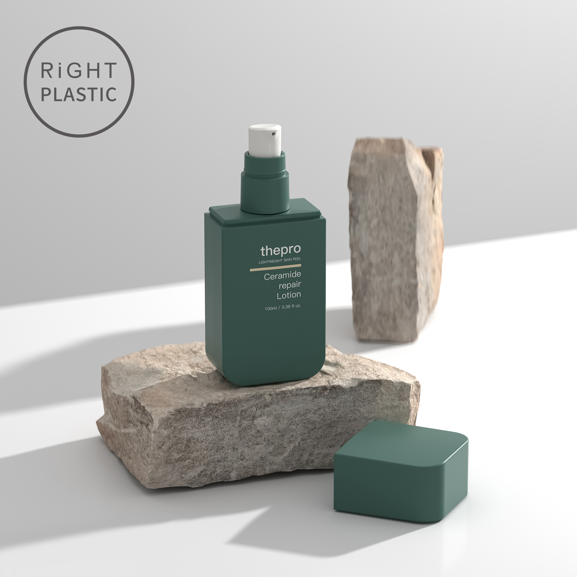 CQT High Quality Custom Cosmetic Emulsion Gel Pump Plastic Empty Bottle Hot Sale Square Personal Care Packaging Conditioner