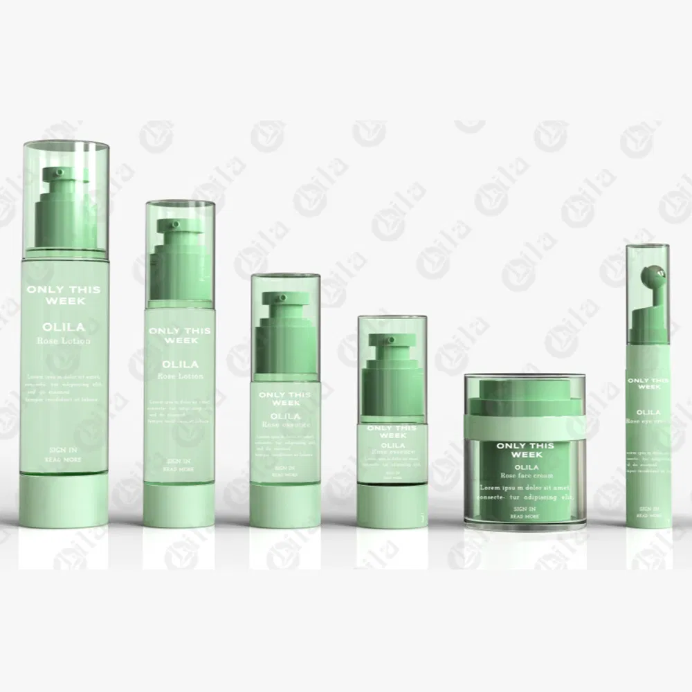 30ml Manufacture Plastic Blue Serum Biodegradable Lotion Custom Cosmetic Packaging Airless Pump Bottle with Pump and Cap