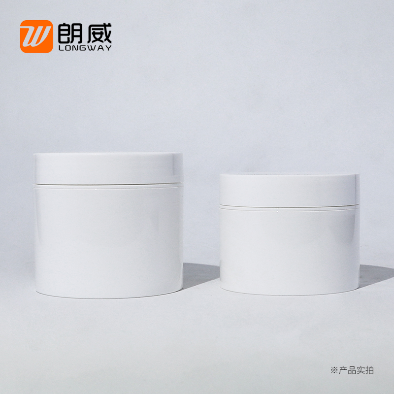 Factory-Made 50/100/200/300g White Cosmetic Packaging Plastic Jar Set PP Base Material with Screw Top Cap for Skin Care Product