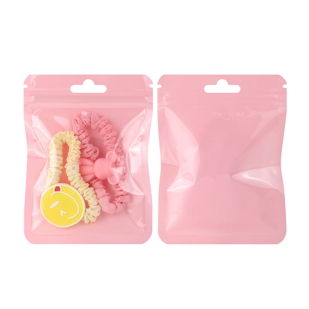 Coloured Transparent Plastic Zip Lock Bag Sachet Jewelry &amp; Watch Packaging Reseal Bags with Recycled Materials