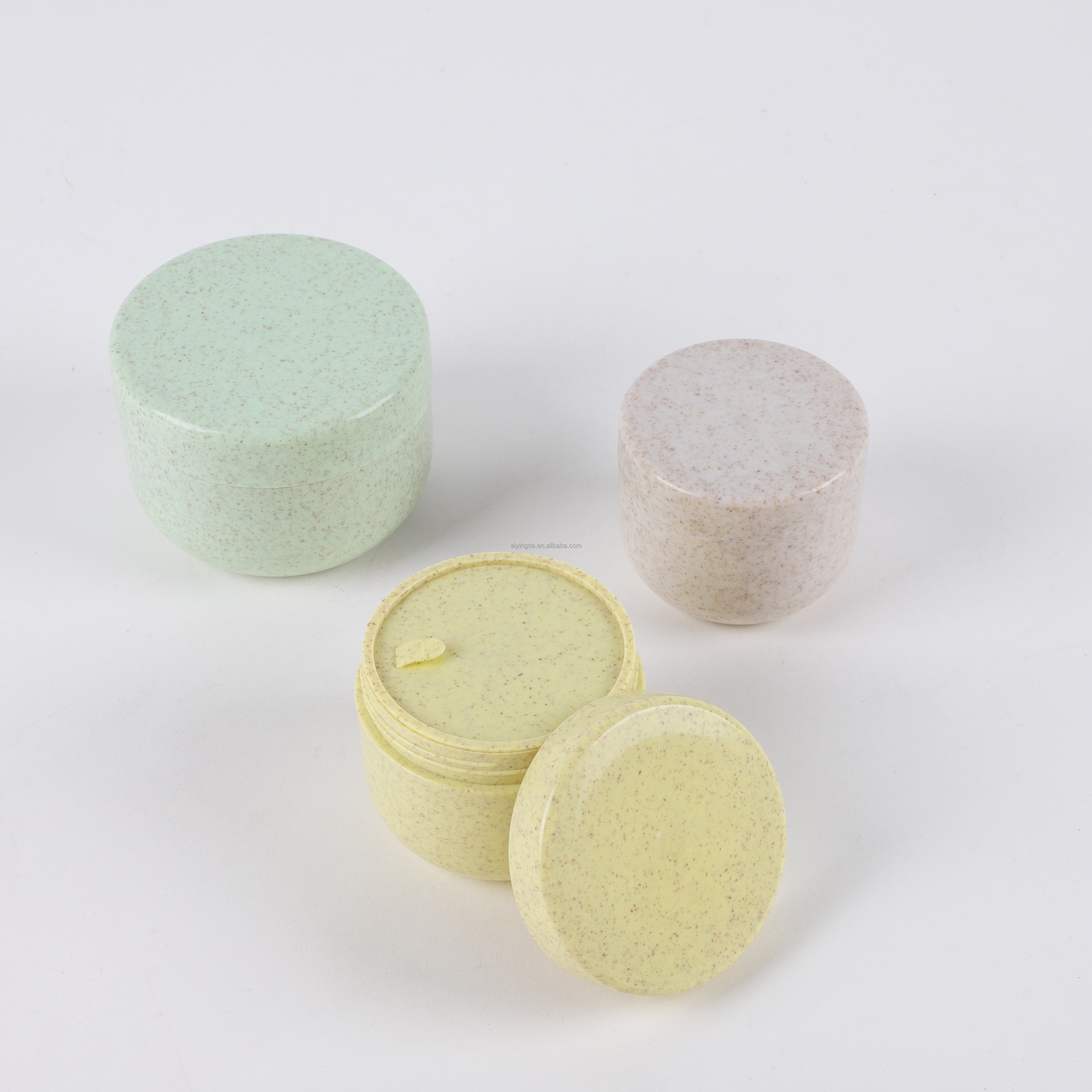 Biodegradable Compostable Natural Color Cosmetic Packaging 80g 120g 200g Corn Starch Moisturizer Cream Organic Cream Jar