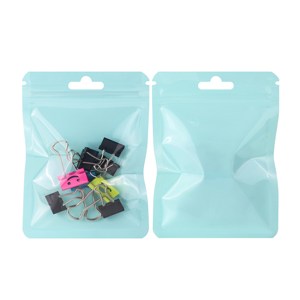 Coloured Transparent Plastic Zip Lock Bag Sachet Jewelry &amp; Watch Packaging Reseal Bags with Recycled Materials