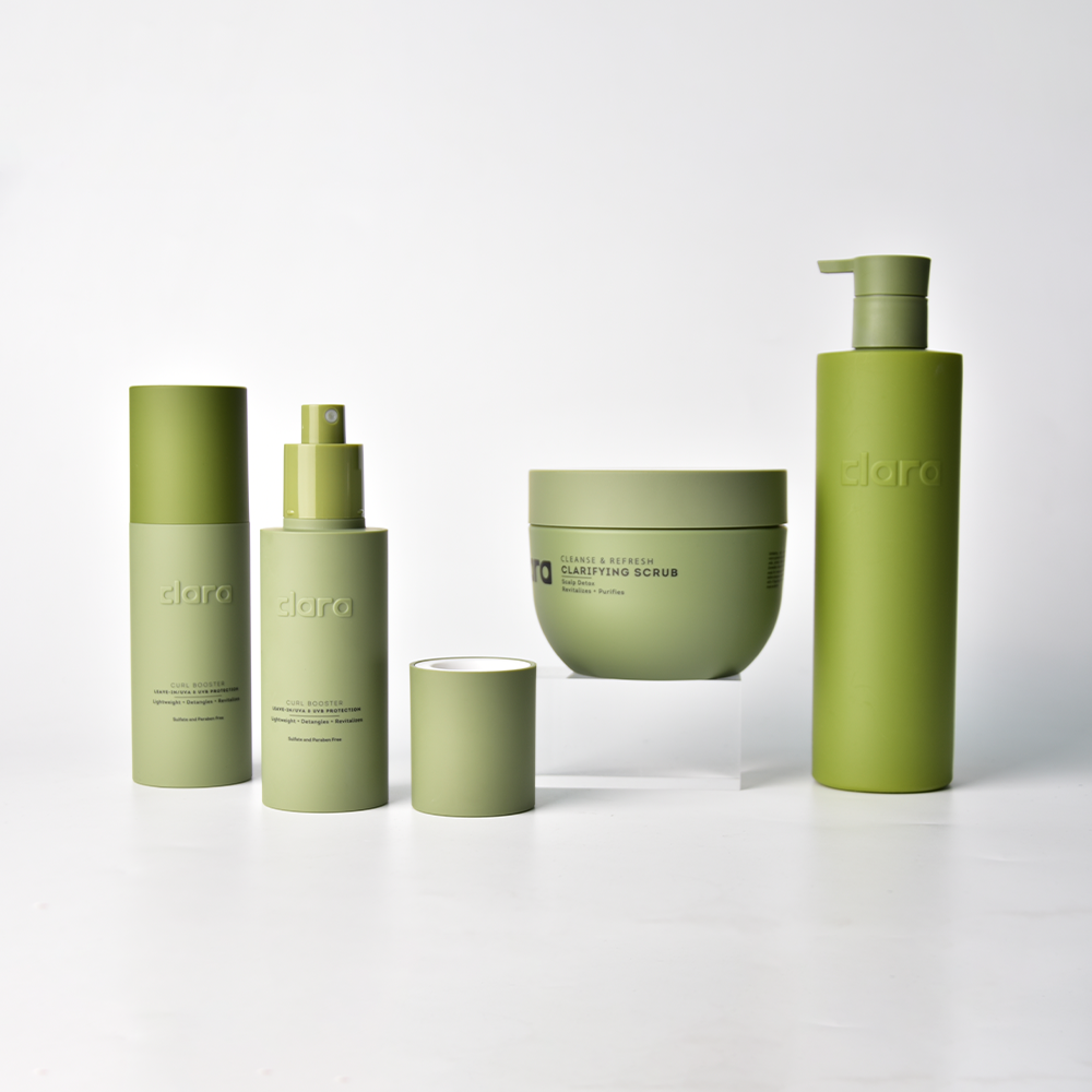 Army Green Plastic Pump Bottle Set for Skin Care Serum 100ml 120ml 200ml Cosmetics Lotion and Shampoo Packaging