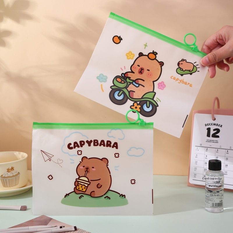 Customized High-End Plastic Ziplock Bag Cute Cartoon Design for Travel and Makeup Storage Elegant Packaging