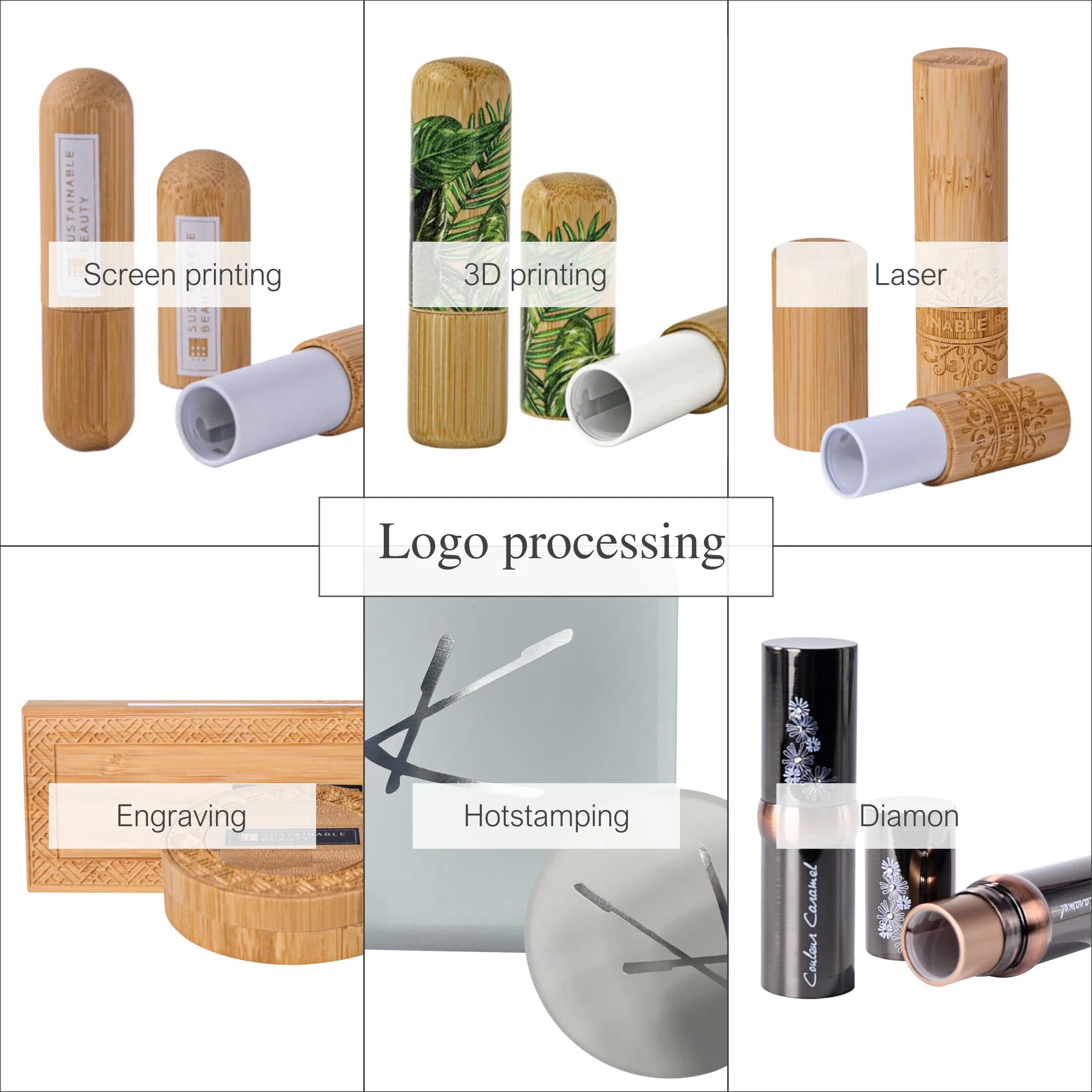Square Series Bamboo Original Private Label Empty Cosmetic Packaging Mascara Packaging