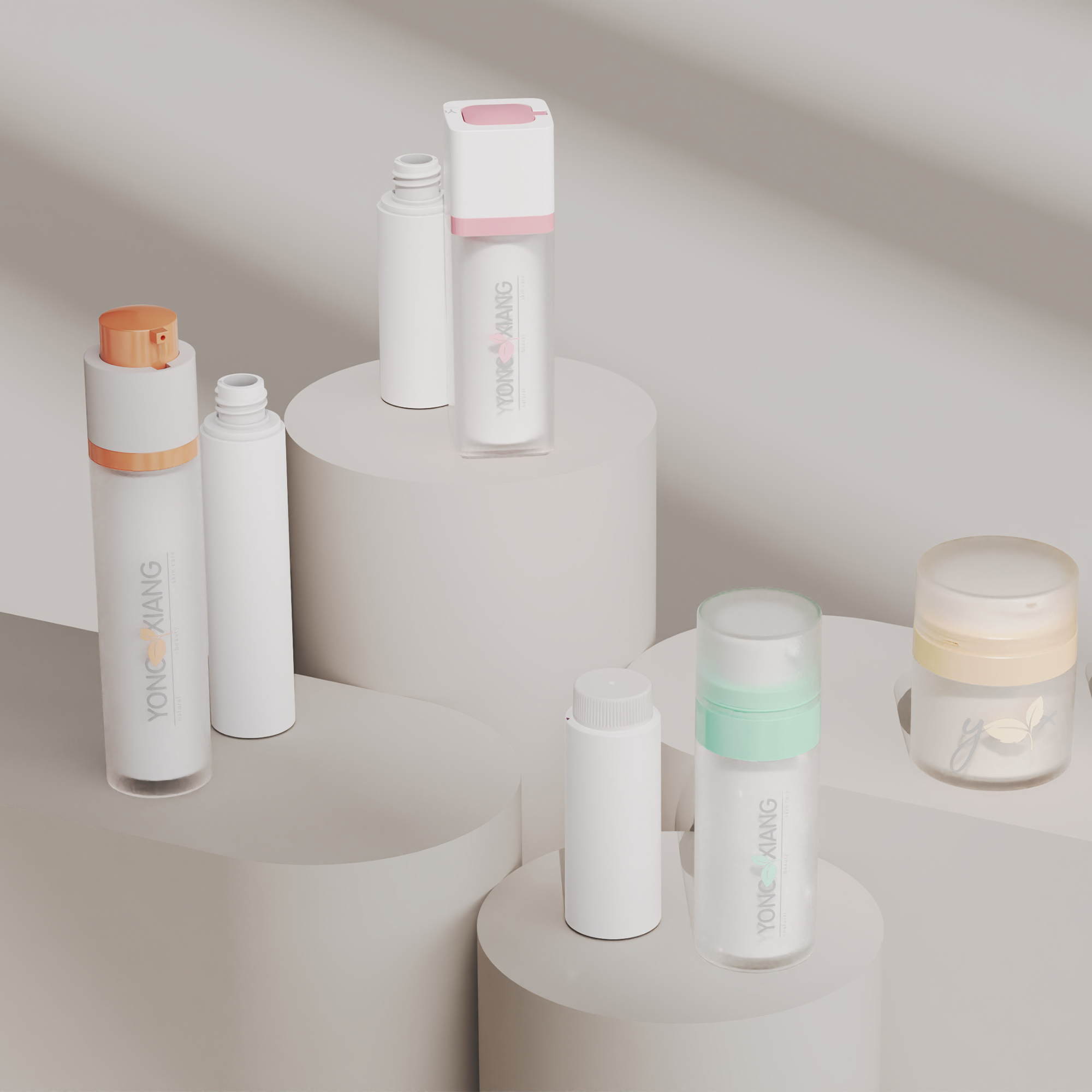Airless Pump Bottle Travel Size Serum Bottles Small Cream Containers Push Top Lotion Dispenser Plastic Skin Care Bottle air Pump