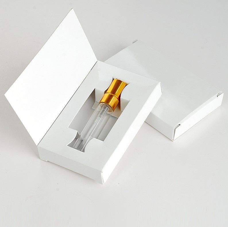 3ml 5ml 10ml Refillable Glass Spray Perfume Small Sample test Bottle with Paper Box Package