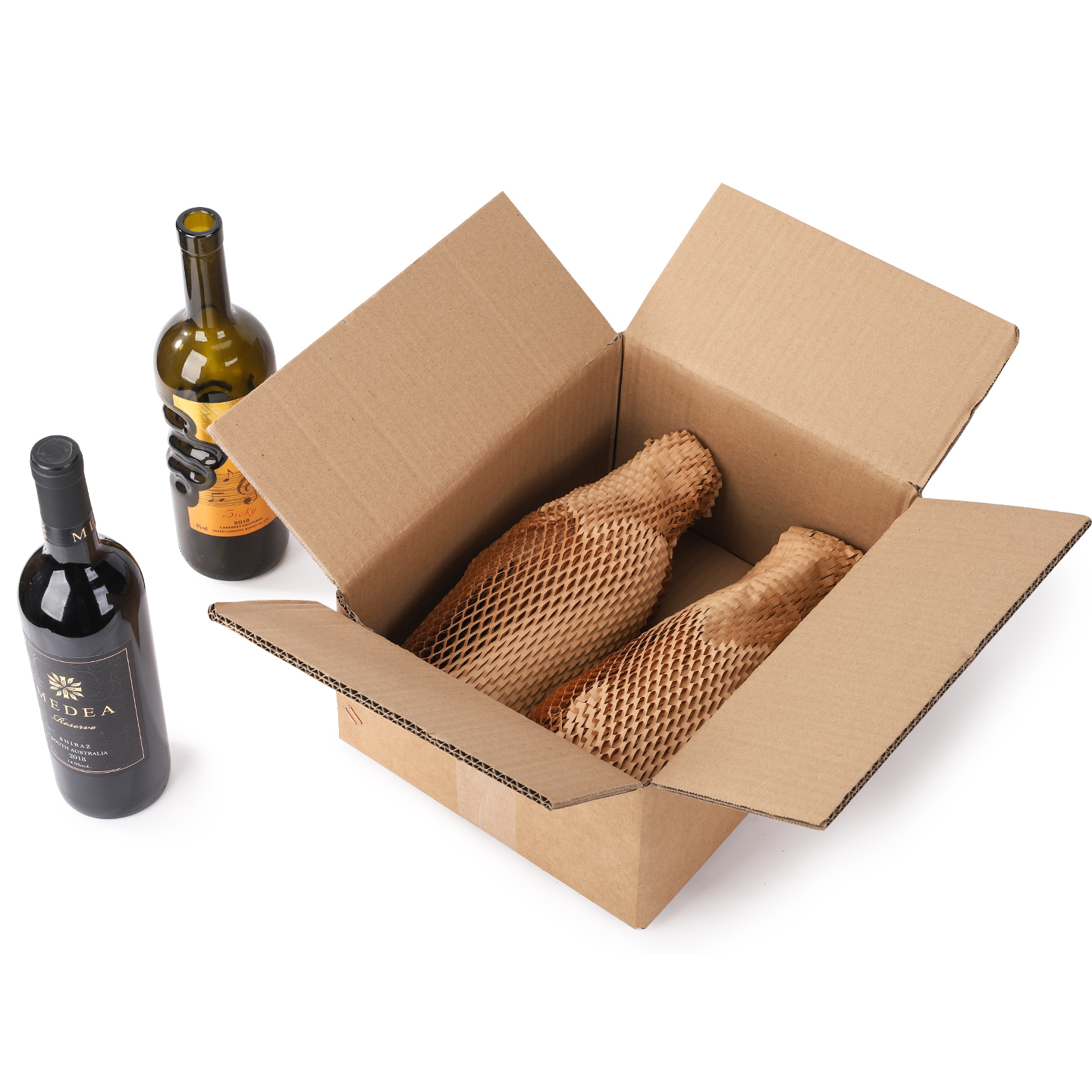 Aircosan E100% Biodegradable Logistics Packaging Material Honeycomb Paper Roll For Gift Packing
