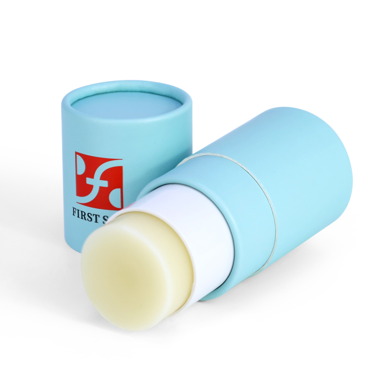 Firstsail Fragrance Deodorant Organic Natural Solid Perfume Container Twist up Paper Tube Box Private Label Push Lip Balm Stick Packaging