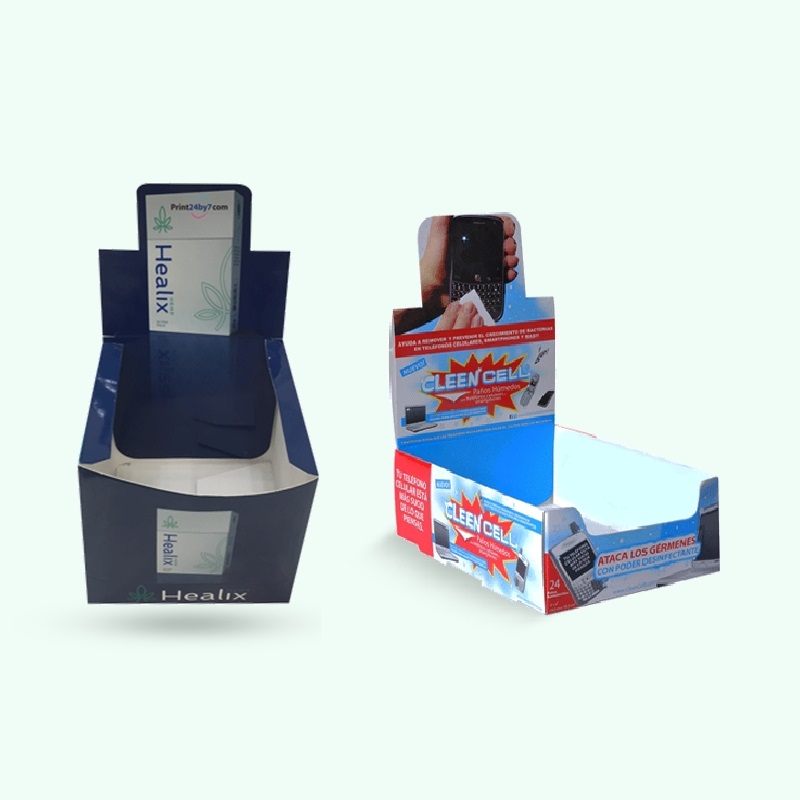Custom Retail Paper Shelf Ready Display Packaging Box POS Cardboard Corrugated Tear Away Box Paper Display Box