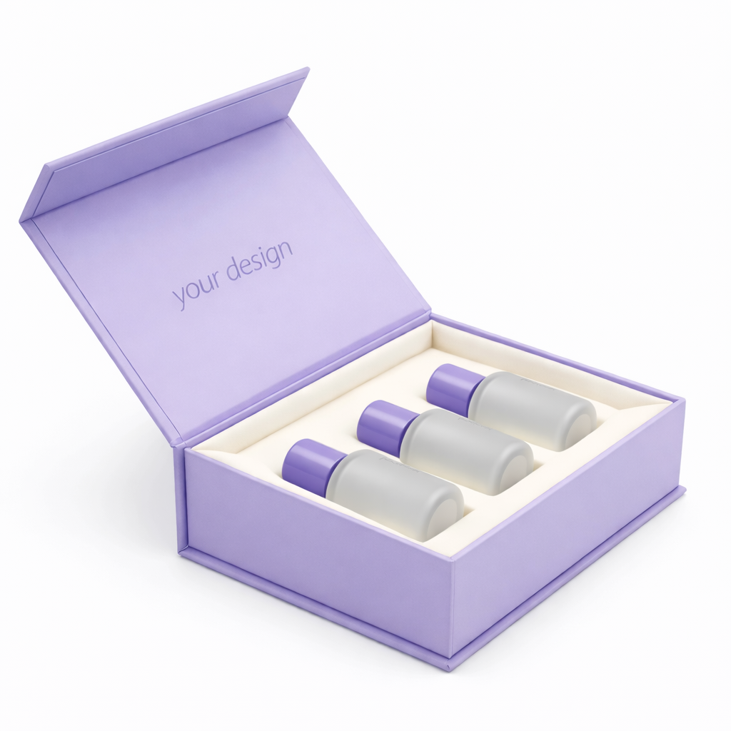 Premium Pink Foldable Magnetic Cosmetic Box Luxury Packaging for Perfume Makeup Skincare and Beauty Gift Set