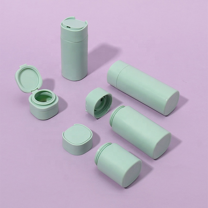 A Set Green Plastic Bottle Set Small Size OK Travel Package With Face Cream Body Wash and Lotion in Plastic Bottles