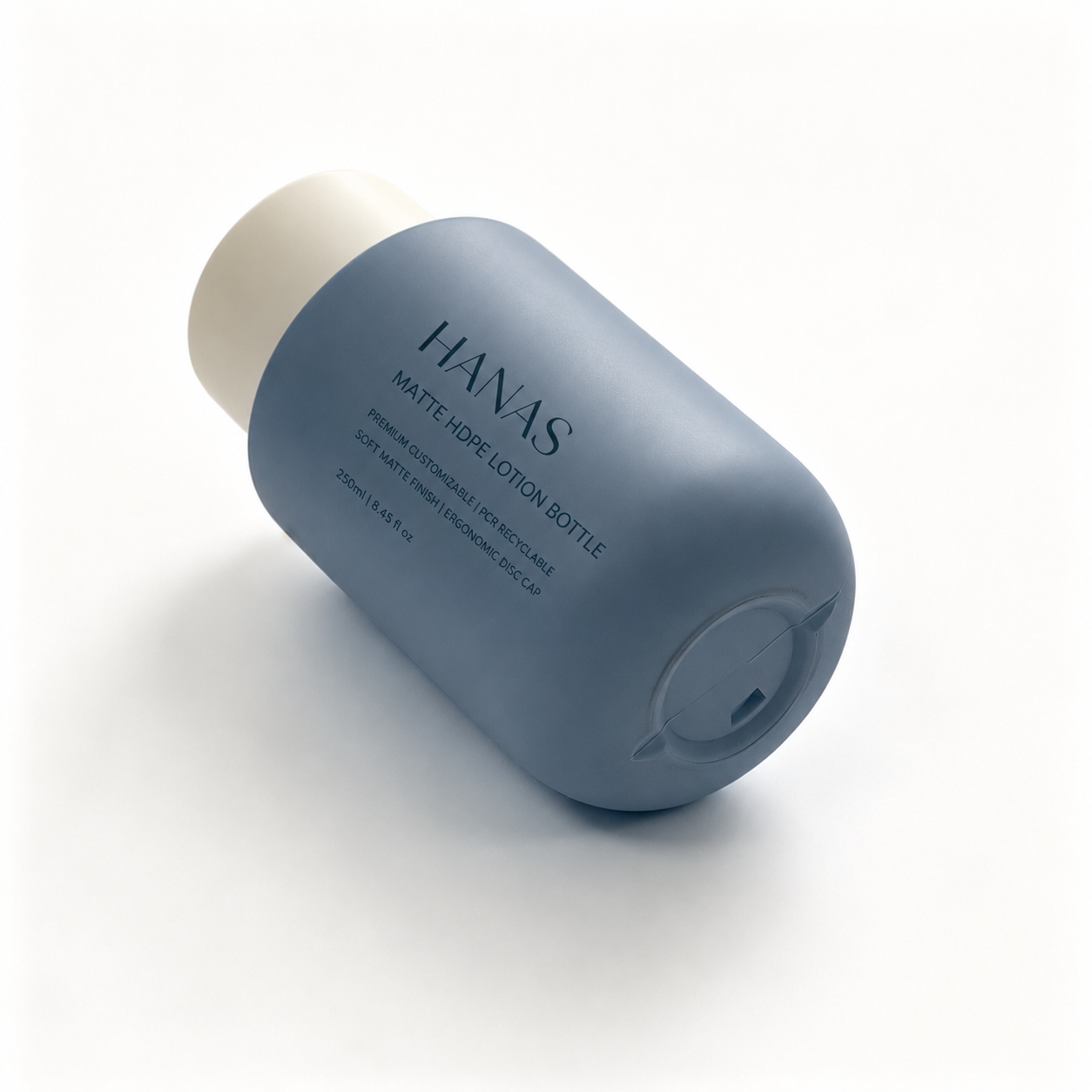 250ml HDPE Lotion Bottle with Disc Top Cap Custom Color Recyclable Squeeze Shampoo Conditioner Bottle Skincare Packaging