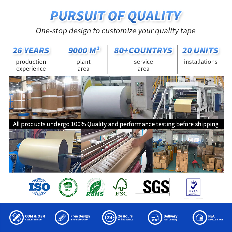 Writable Adhesive Fiber Custom Logo Printed Black Usb Cable Binding Packing Packaging Water Free Kraft Paper Tape