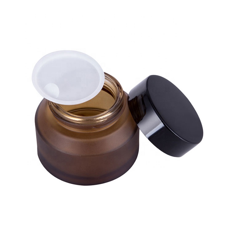 50g 15ml 30ml 100ml Matte Frosted Cosmetic Packaging Set Slant Shoulder Glass Bottle Cream Serum Skincare Lotion Bottle Jars
