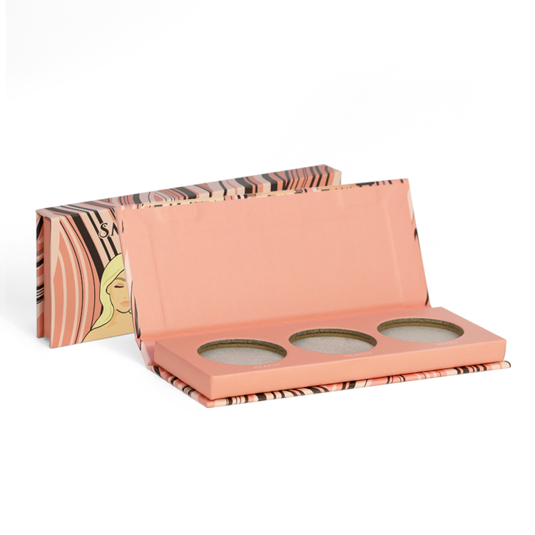 Firstsail Custom Printed Private Label Empty Eyeshadow Palette Magnetic Cosmetic Makeup Eye Shadow Paper Packaging Eco Friendly
