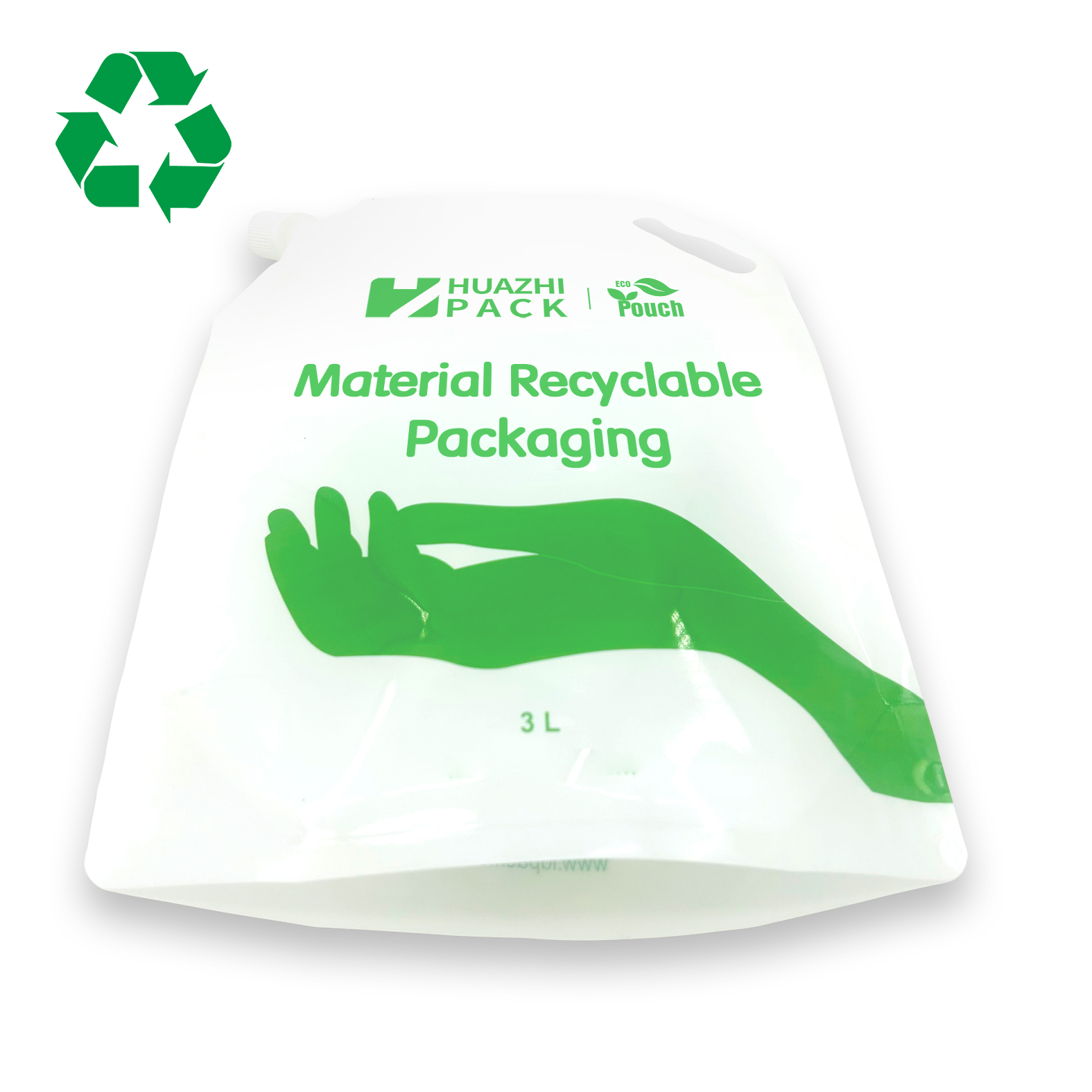 Recyclable Mono-PE Spout Pouch 1L/2L Food Grade Packaging for Detergent &amp; Beverages