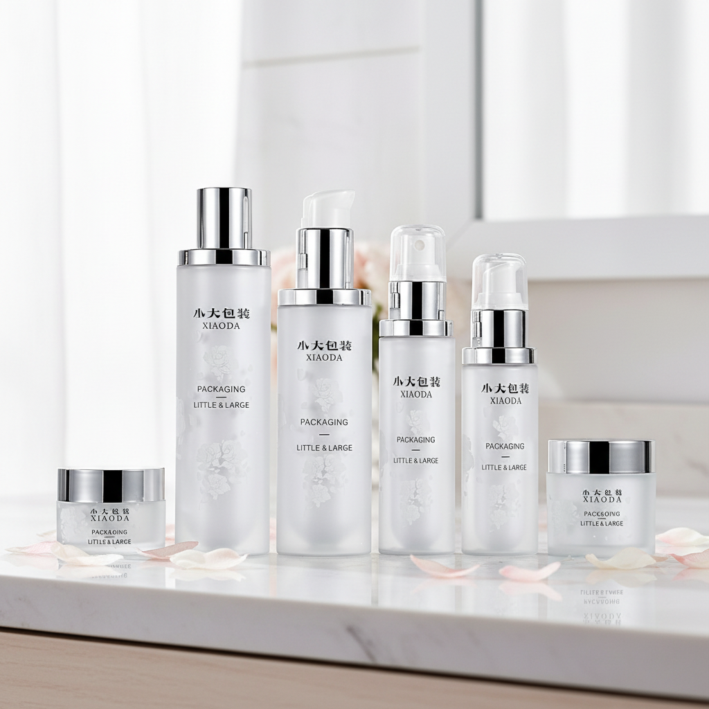 Double Wall Plastic PET Bottle Luxury Cosmetic Packaging Face Cream Container and Cosmetic