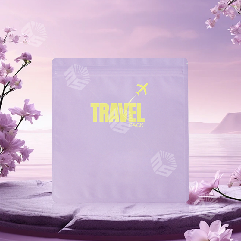 Travel Pack Wedding Gift Portable Biodegradable Sachet Customization Logo Aluminum Foil 3 Side Seal Packaging Bag with Ziplock