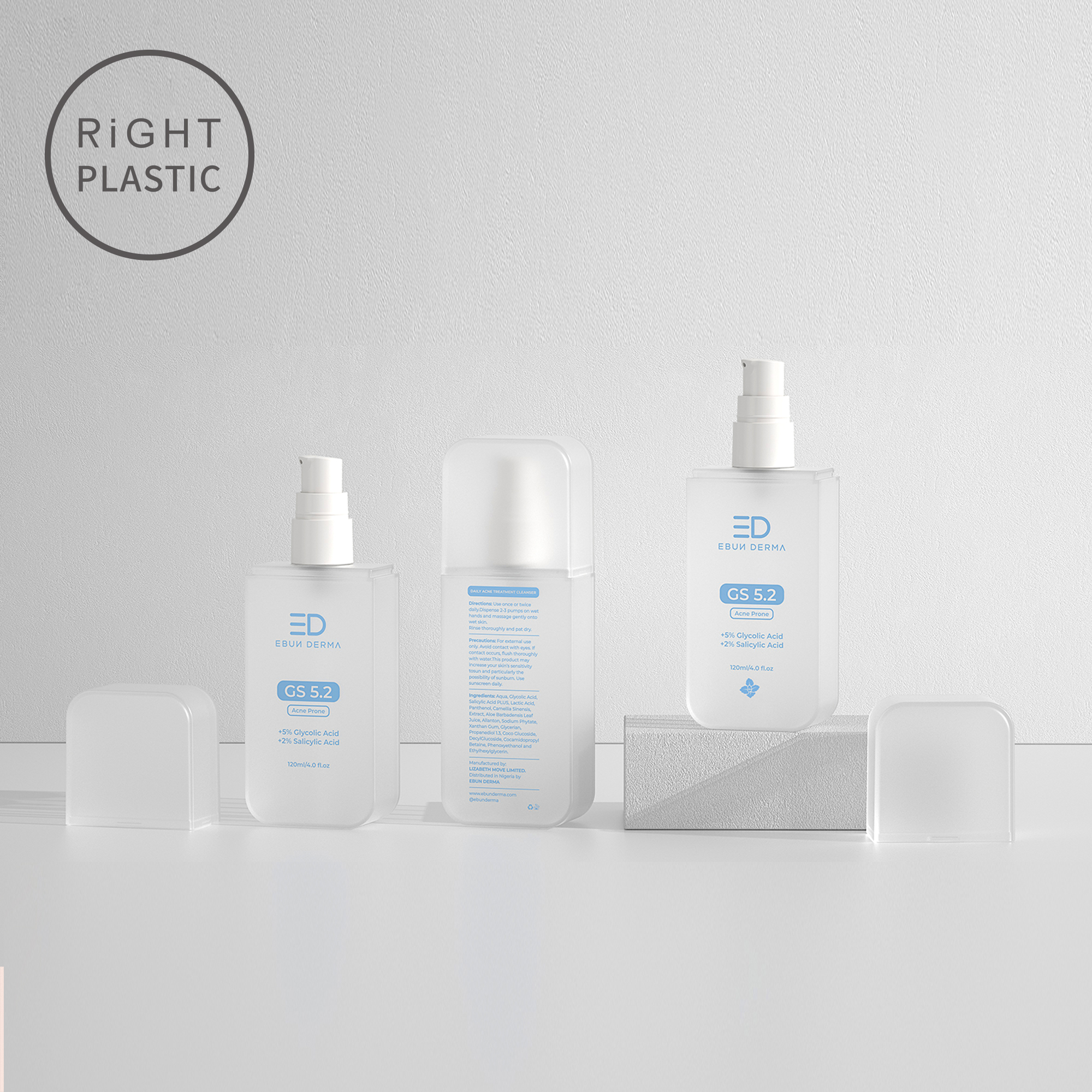 CQT High Quality Custom Cosmetic Emulsion Gel Pump Plastic Empty Bottle Hot Sale Square Personal Care Packaging Conditioner