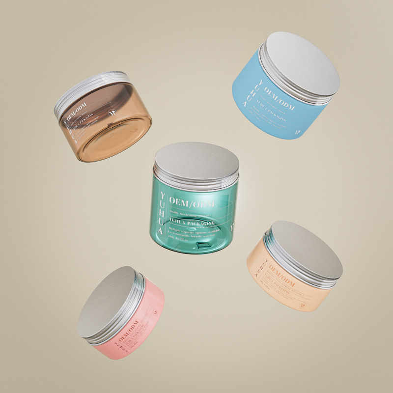 Factory Customized Advanced PET Screw Cap Cosmetic Hand Cream Empty Bottle 180-480g Mask Jar