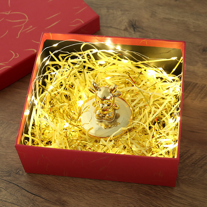 Gift Decoration Gold Shredded Paper Mixed Color Filler Packaging for Box Bag