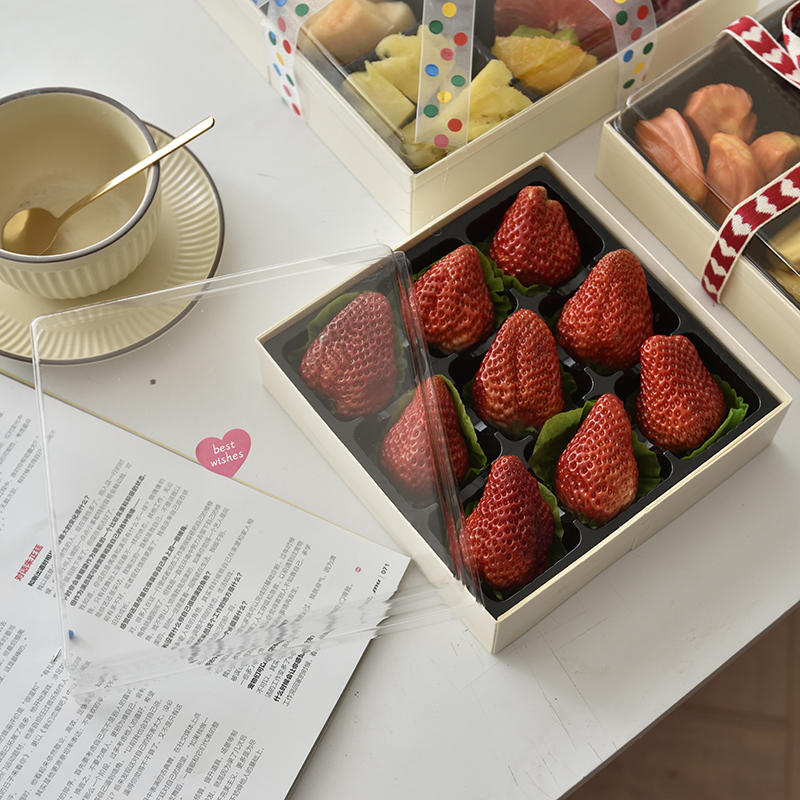 Wooden Transparent Window Food Fruit Eco Conscious Food Packaging Custom Print Food Container Various Pastry Cake Box