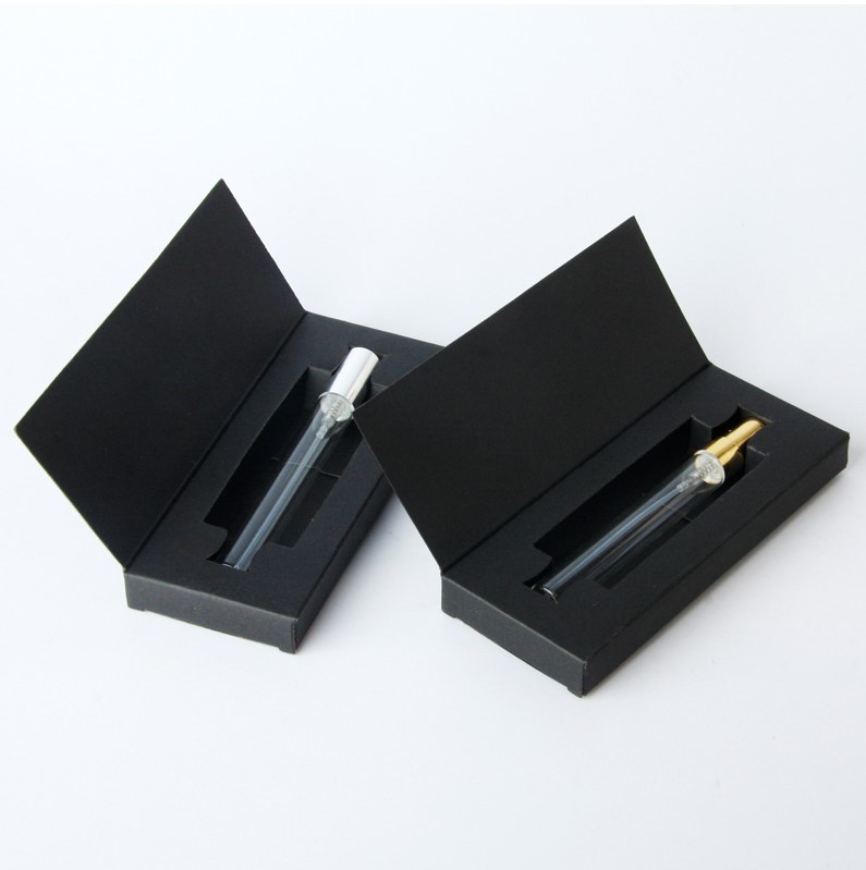 3ml 5ml 10ml Refillable Glass Spray Perfume Small Sample test Bottle with Paper Box Package