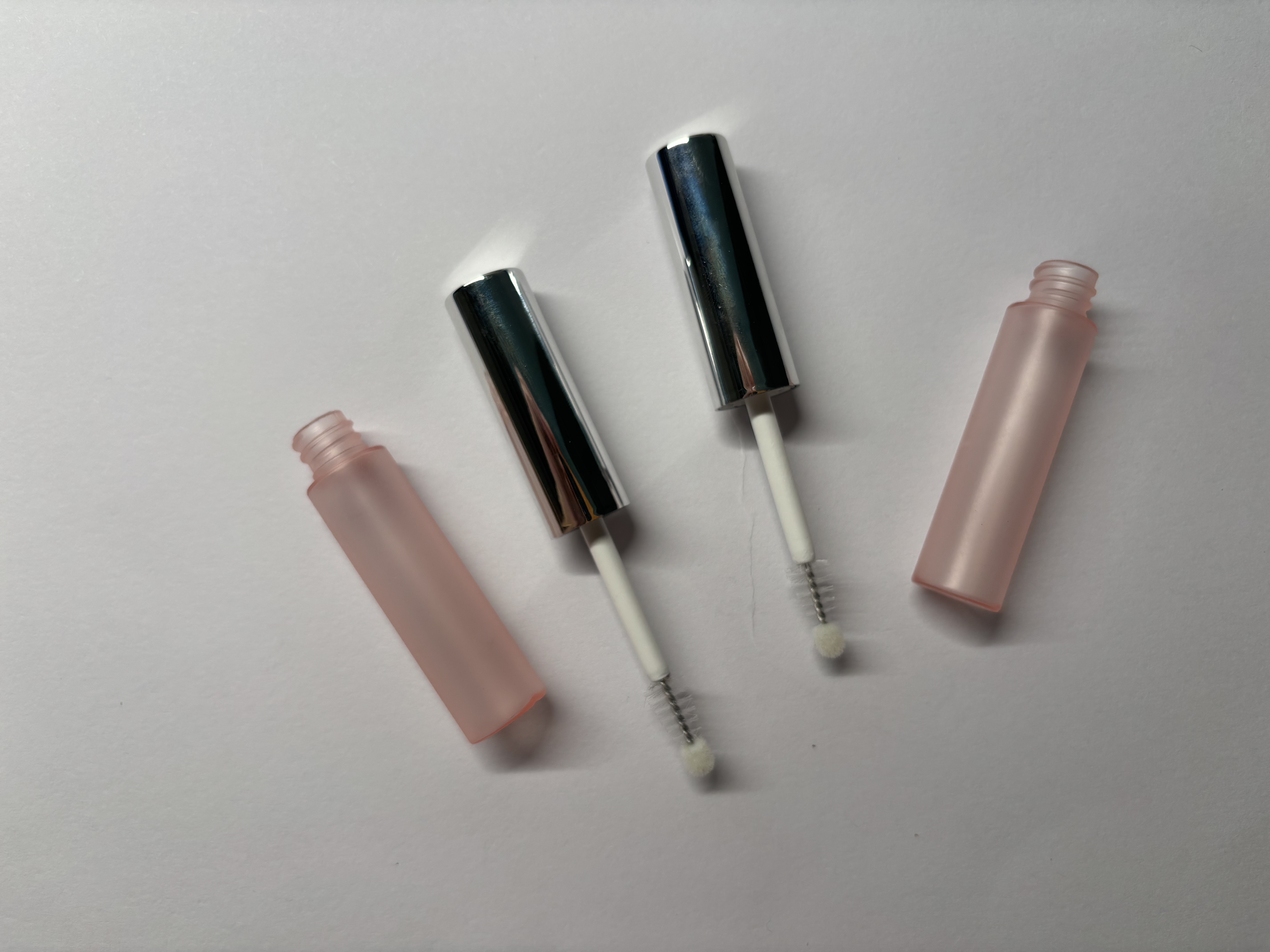 Premium Electroplated Silver Cap Lip Gloss Tube | Matte Pink 13mm Empty Cosmetic Packaging | High-End Beauty Containers