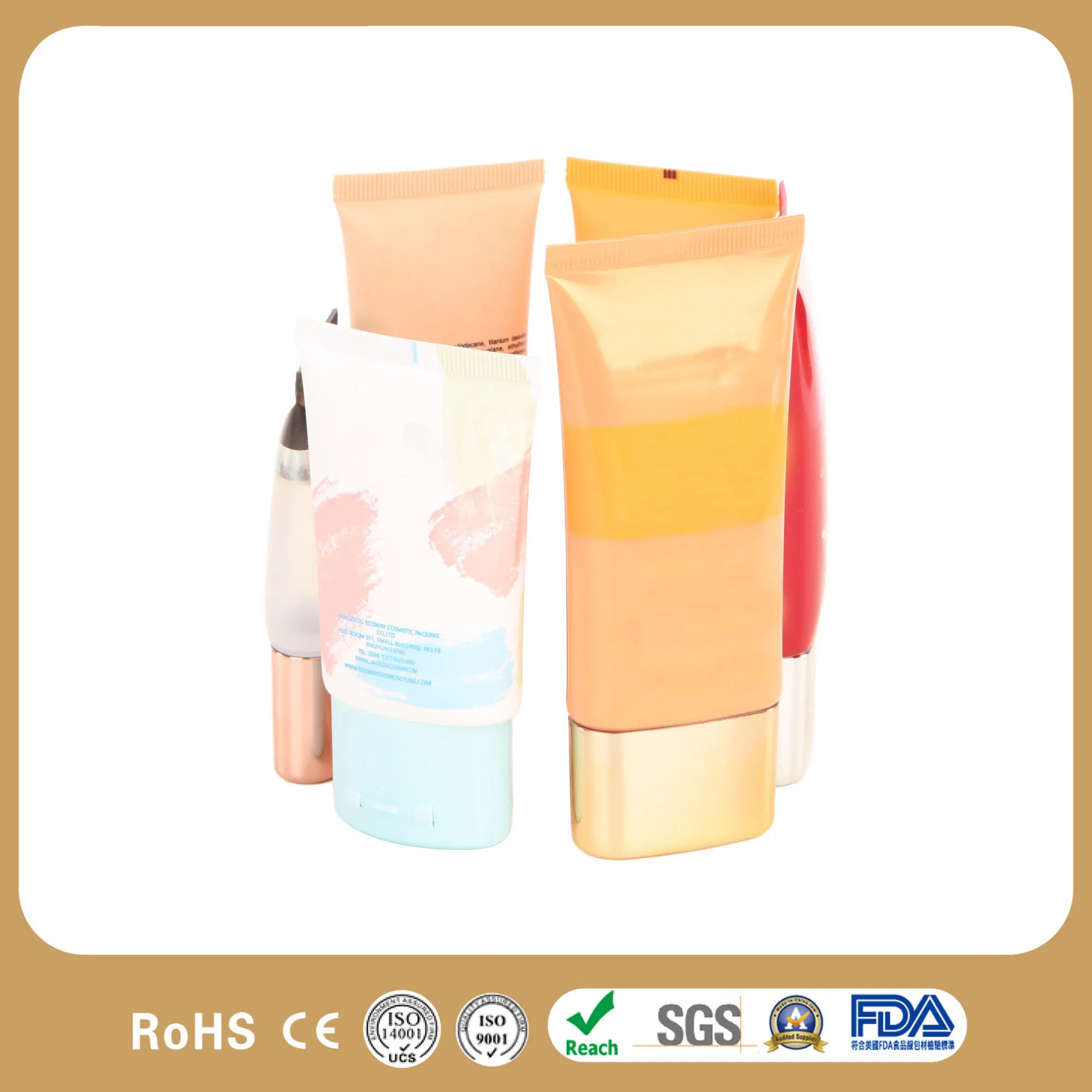 Cosmetic Tube Sunscreen Cream Body Lotion Tube Plastic Packaging Tube