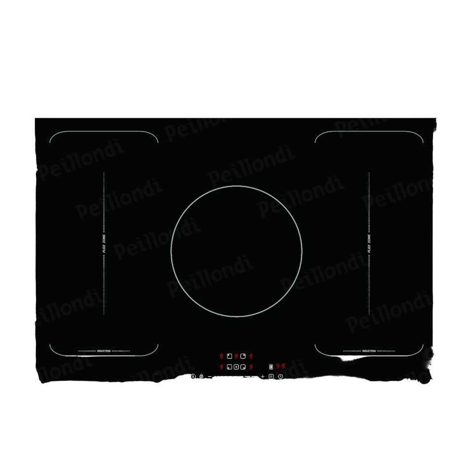 Zone 5 Burners Touch Control Built-in Ceramic Surface Glass Plate Household Electric Induction Cooktop Custom Size Printing