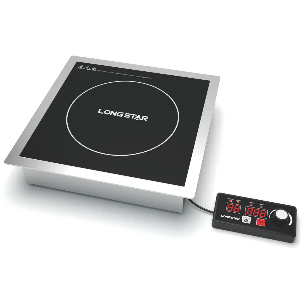 Stainless Steel Body 220V 230V 7000W Commercial Induction Cooker 2 Plate Burner 4 Digital Display