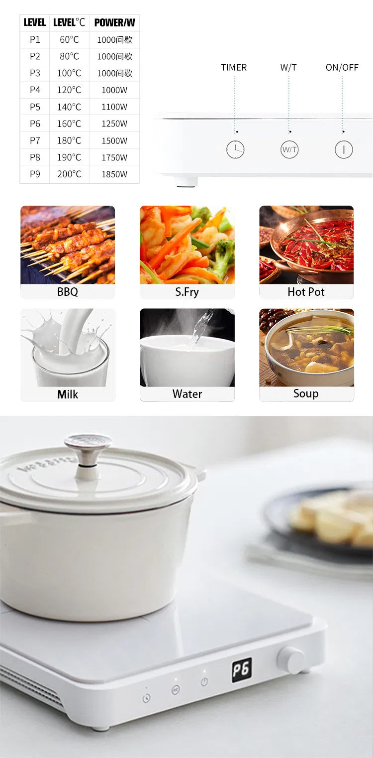 Premium Energy-Efficient Induction Cooker with Custom Temperature Control Smart Induction Cooker