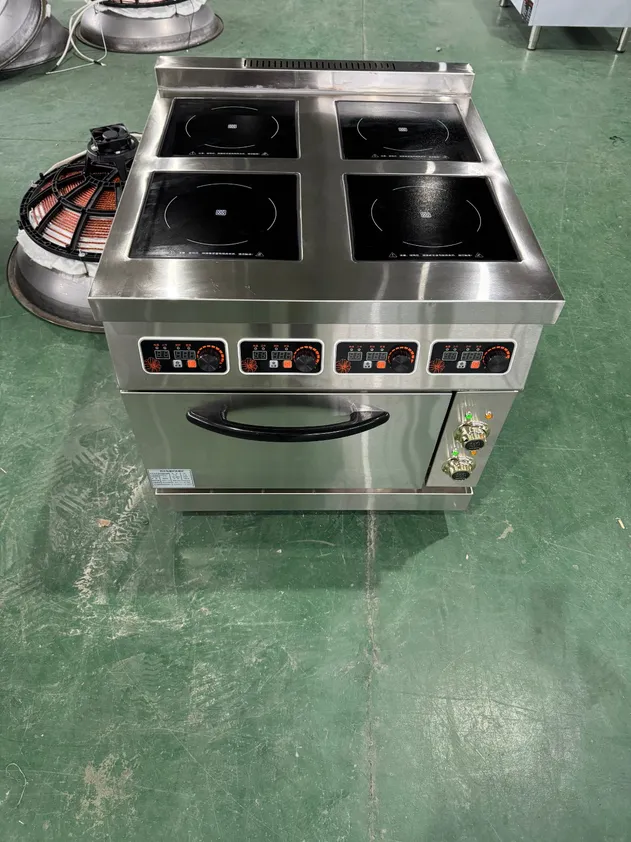 Multifunctional Commercial Kitchen Equipment 4/6 Burners Induction Cooker with Oven
