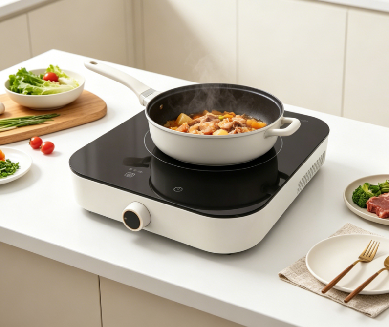 120V 1800W Induction Cooker, Single Burner Portable Induction Cooktop with Timer F18C