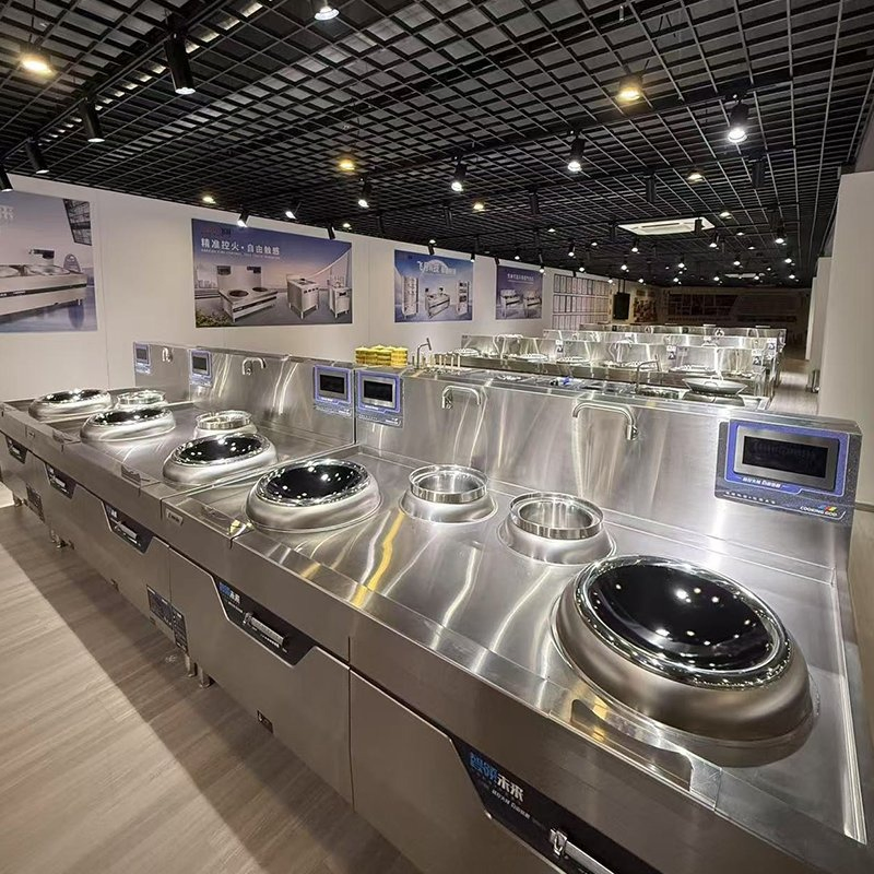 CE Approved Best Large Commercial Wok Stove Stainless Steel Induction Range for Restaurant