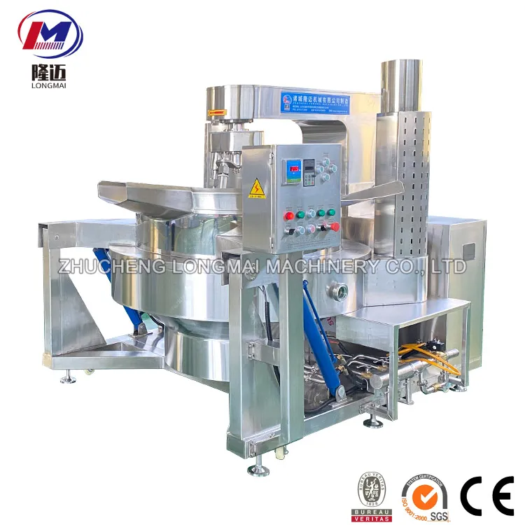 Automatic Commercial Sugar Caramel Food Industrial Gas Electric Induction Planetary Cooking Mixer Machine for Food