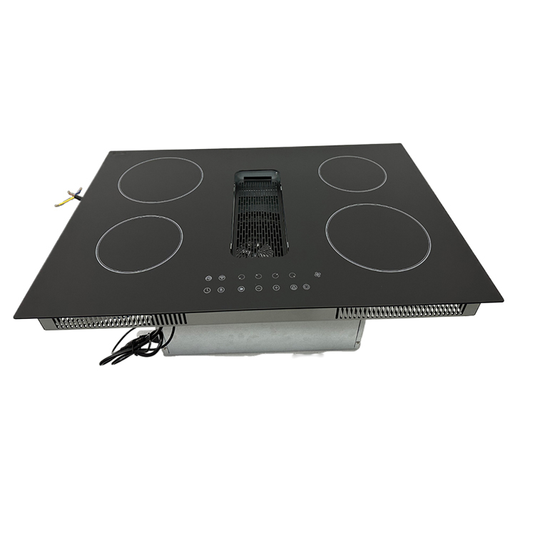 Wifi Induction Stove With Venilation 6600W 4 Burners Induction Cooktop With Air Extractor