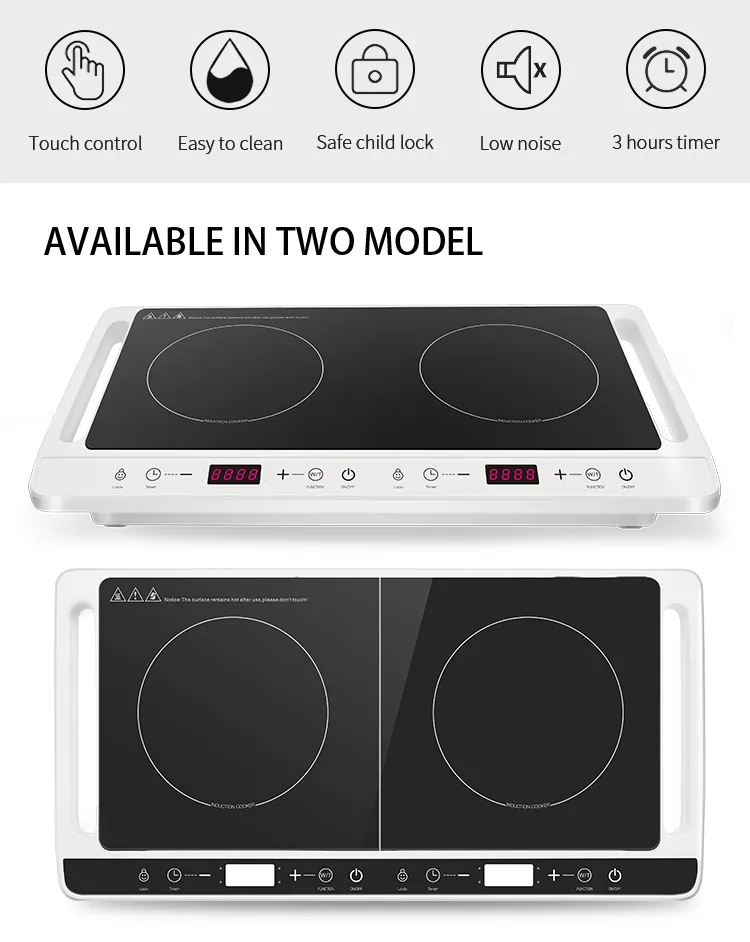 Commercial Induction Cooktop Table Top Double-Cooker Electric Induction Cooker