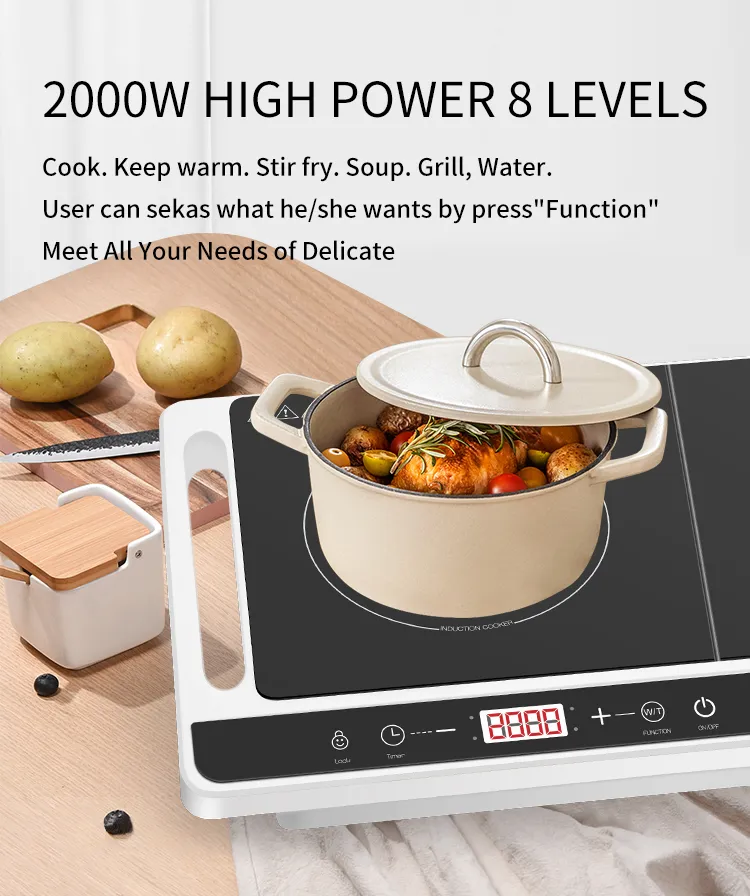 Commercial Induction Cooktop Table Top Double-Cooker Electric Induction Cooker