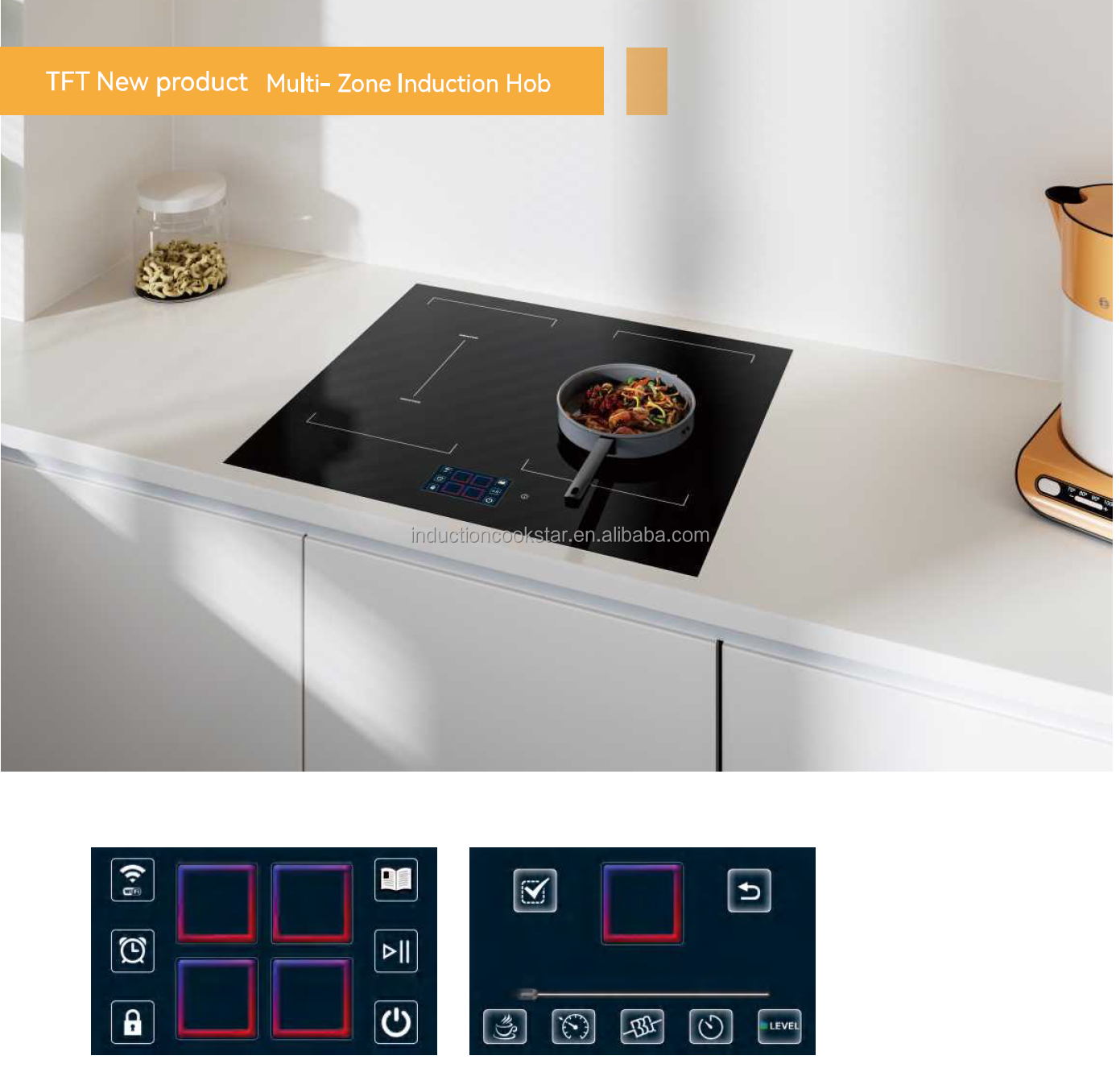 WiFi control 4 burners induction cooker Details