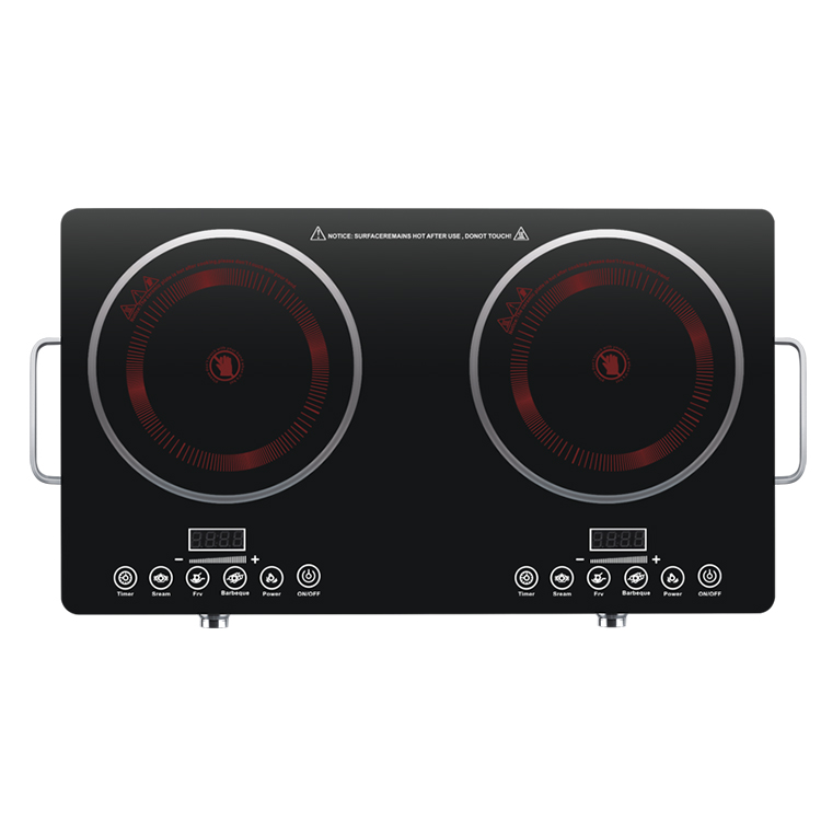 2022 Online Trade Show Hot Sale Double Burners Type Portable Electric Infrared Induction Cooker