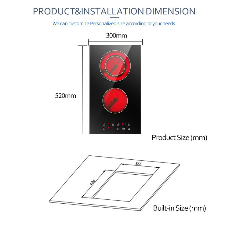 Newest Durable Kitchen Appliances Suitable Electric Cooktop OEM/ODM Cost-effective Ceramic Glass Induction Cooktop