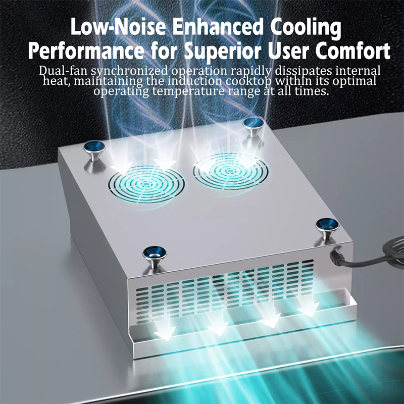 Energy-Efficient Induction Cooktop with Stainless Steel Surface Material