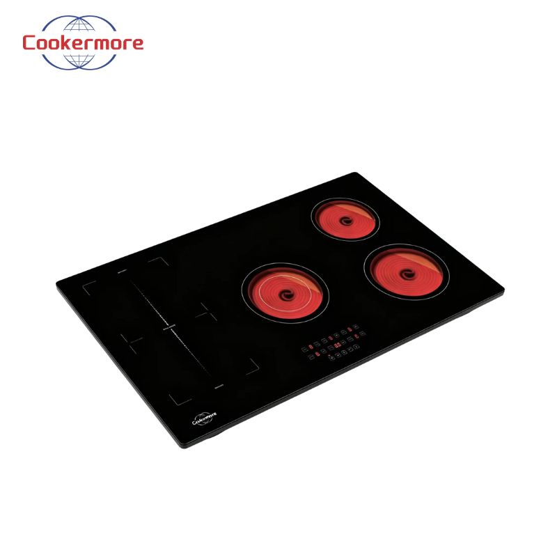 Built-in Ceramic Hob 4 Burner Hybrid Cooktop with Induction Glass Hob OEM Infrared Cooker