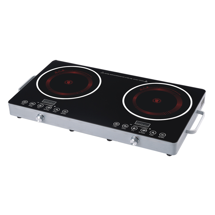 2022 Online Trade Show Hot Sale Double Burners Type Portable Electric Infrared Induction Cooker